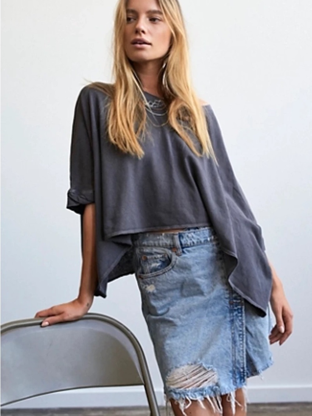 Free People Black We The Free CC Tee